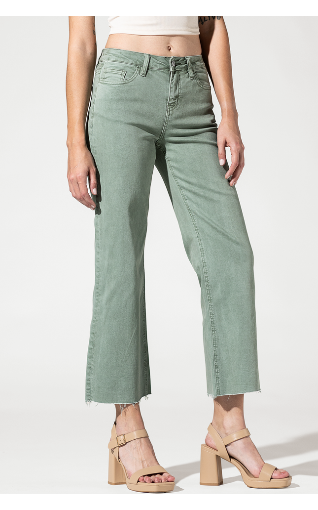 High Rise Crop Wide Leg