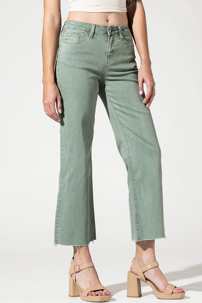 High Rise Crop Wide Leg