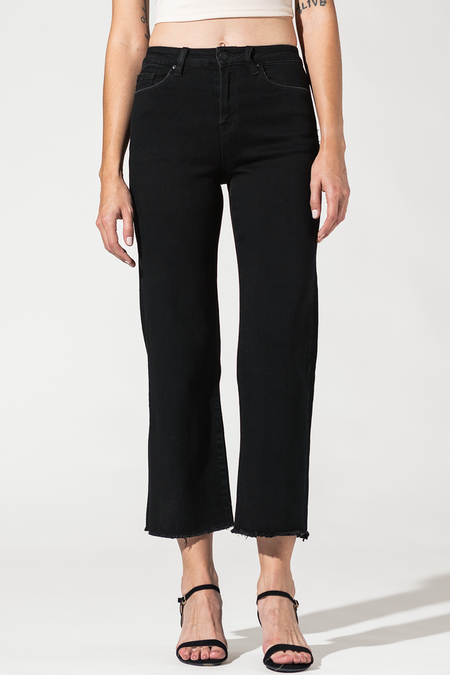 High Rise Crop Wide Leg