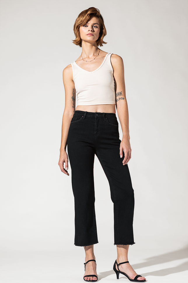 High Rise Crop Wide Leg