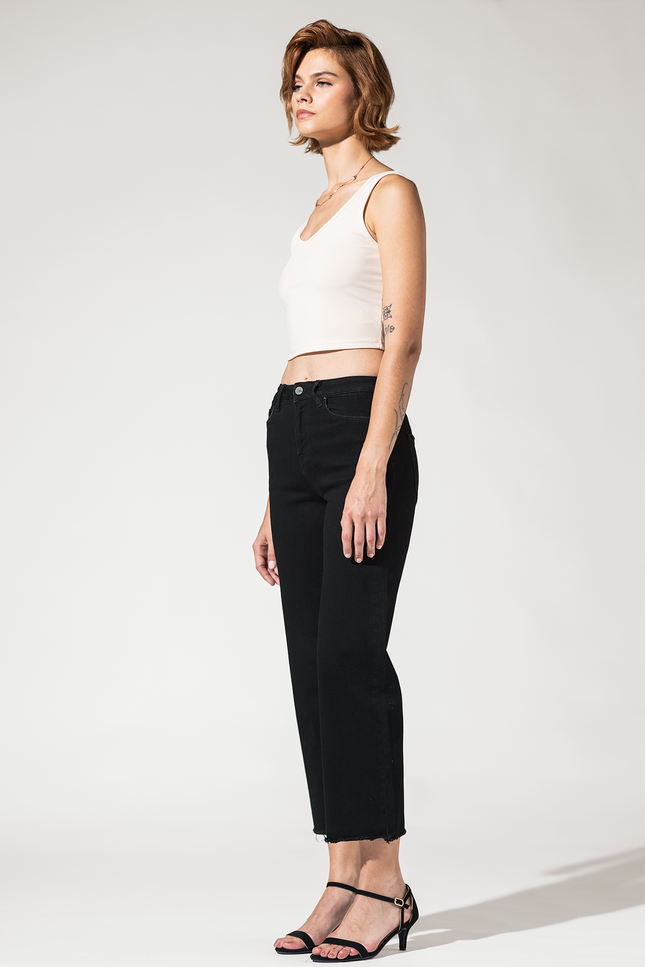 High Rise Crop Wide Leg