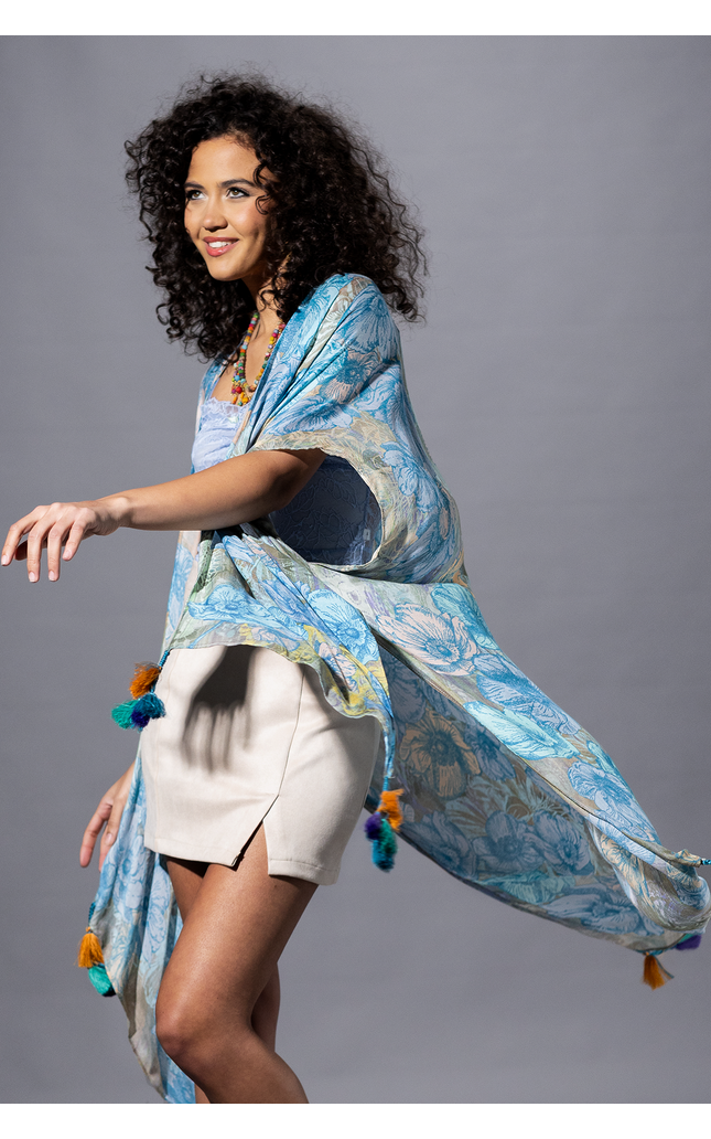 Blue Dahlia Kimono