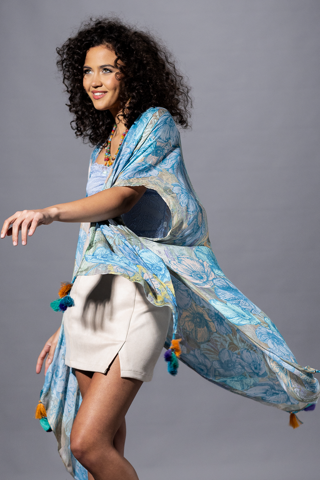 Blue Dahlia Kimono