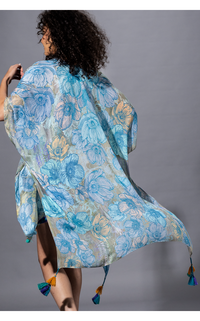 Blue Dahlia Kimono
