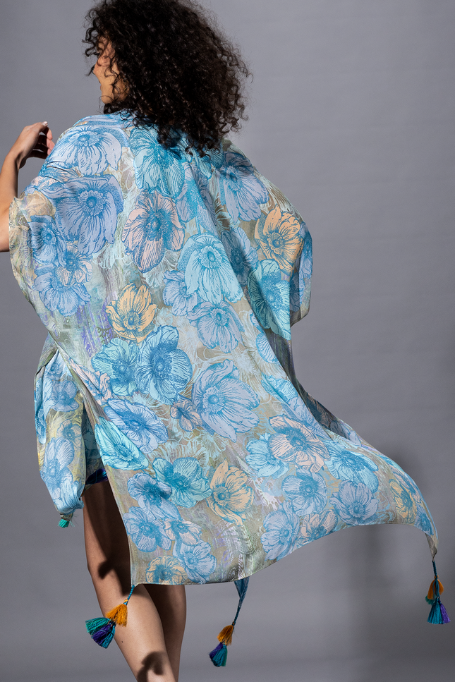 Blue Dahlia Kimono