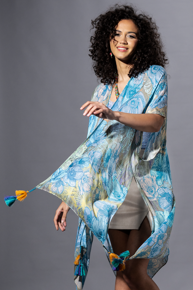 Blue Dahlia Kimono
