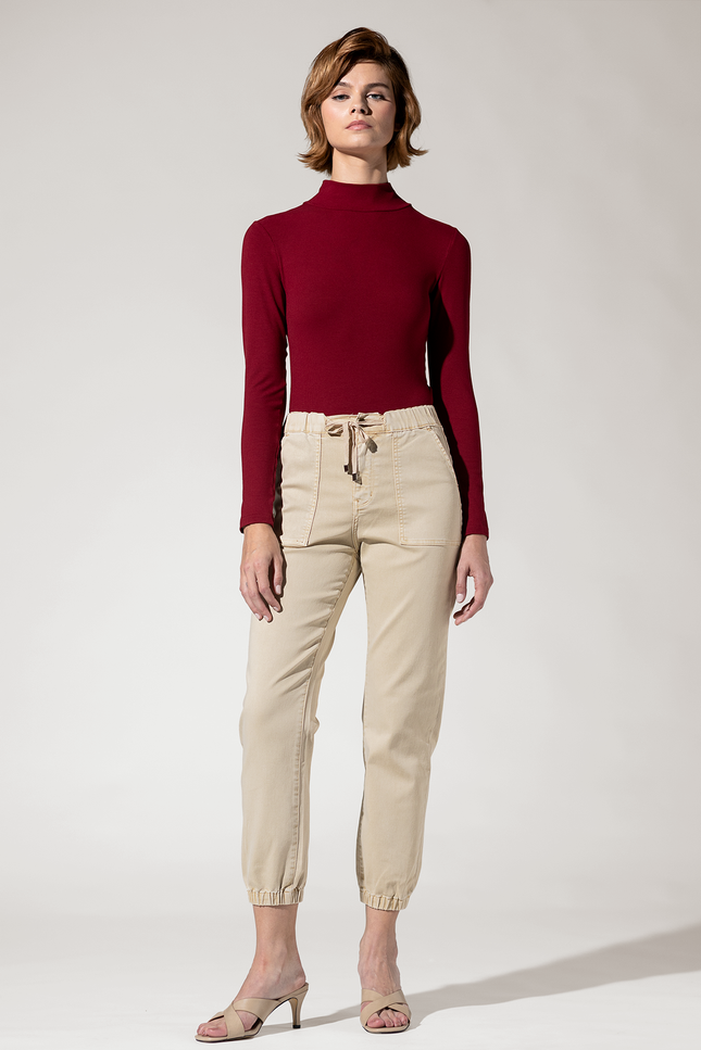 Super High Rise Jogger Pants with Elastic Leg
