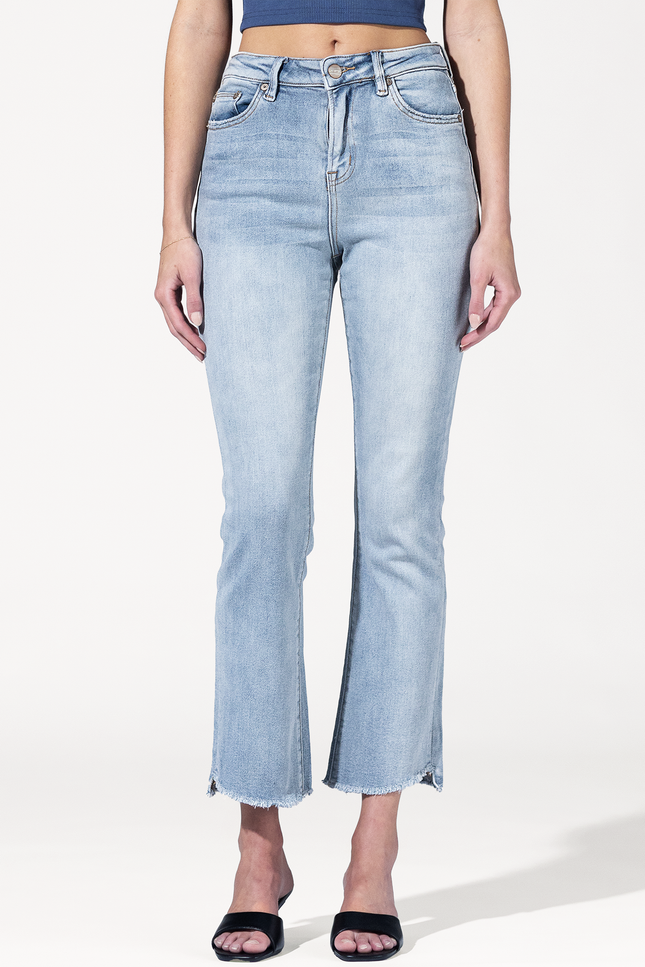 Blue Motel High Rise Cropped Jeans