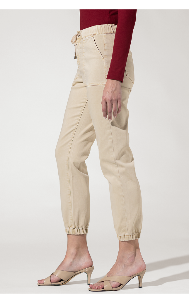 Super High Rise Jogger Pants with Elastic Leg