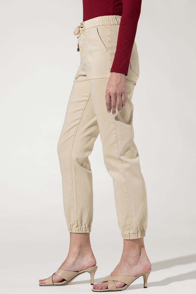 Super High Rise Jogger Pants with Elastic Leg