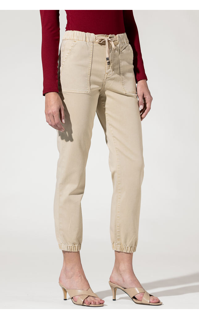 Super High Rise Jogger Pants with Elastic Leg