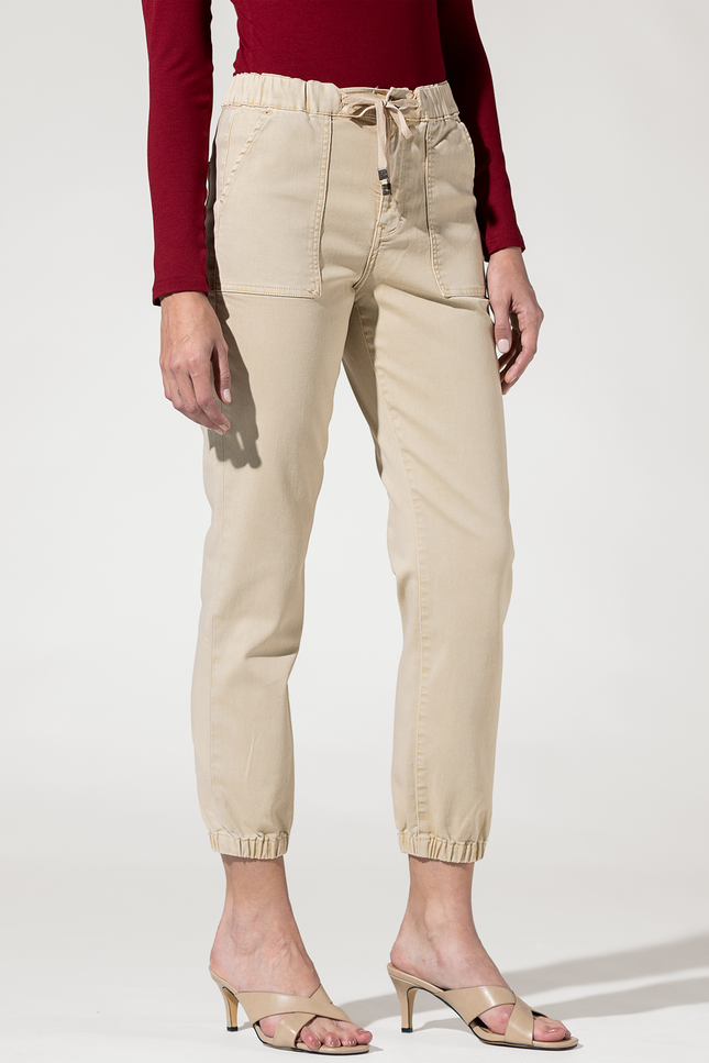 Super High Rise Jogger Pants with Elastic Leg