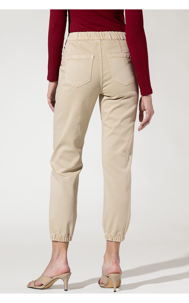Super High Rise Jogger Pants with Elastic Leg