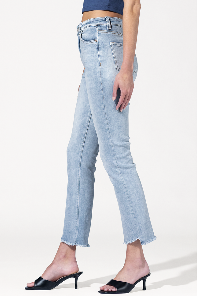 Blue Motel High Rise Cropped Jeans