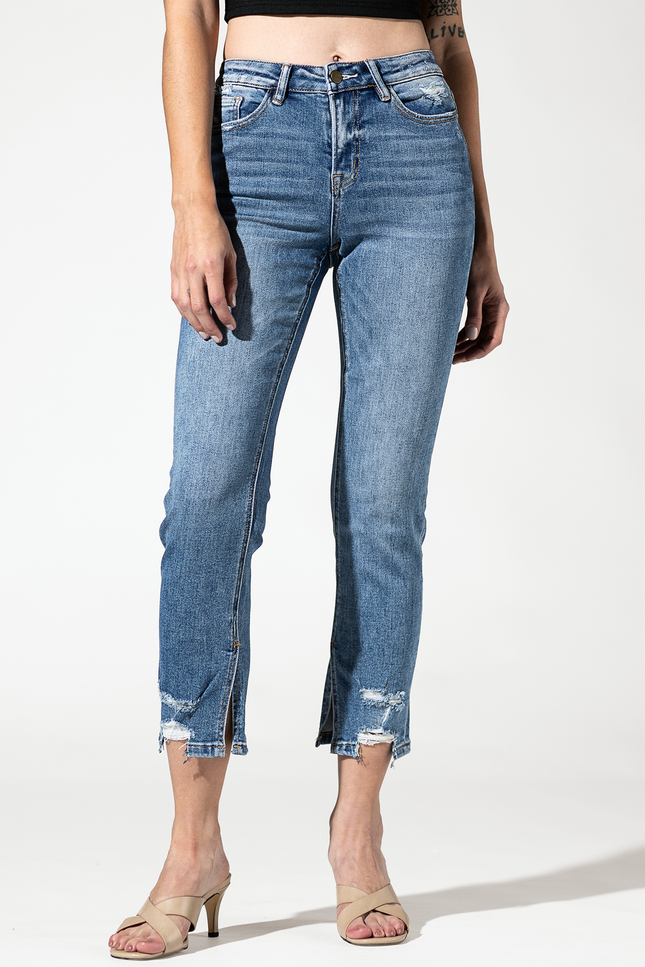High Ankle Straight with Slit
