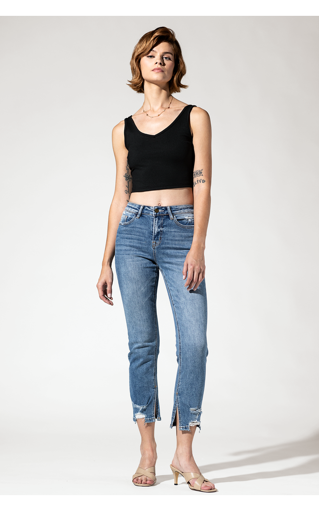 High Ankle Straight with Slit