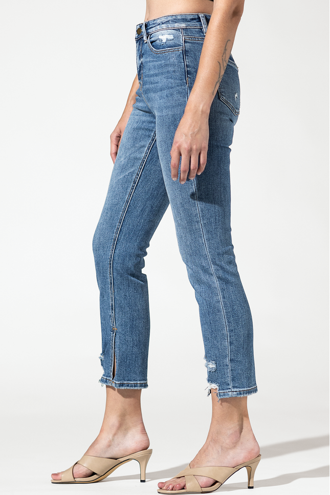 High Ankle Straight with Slit