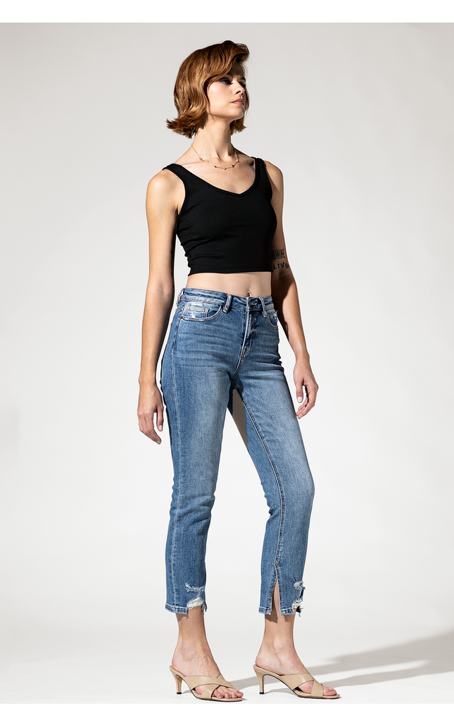 High Ankle Straight with Slit