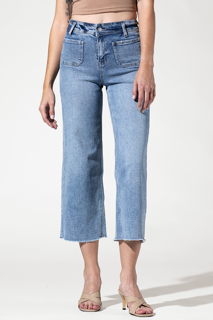 Cropped Wide Leg with Front Pocket