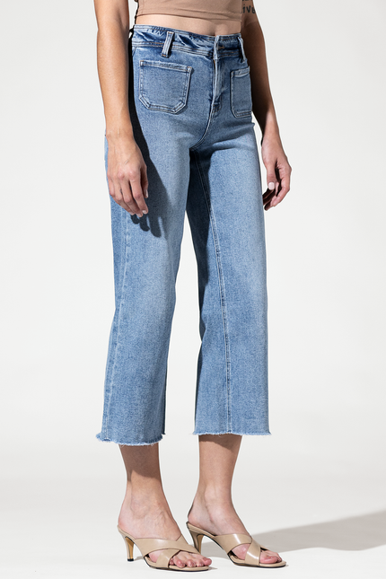 Cropped Wide Leg with Front Pocket