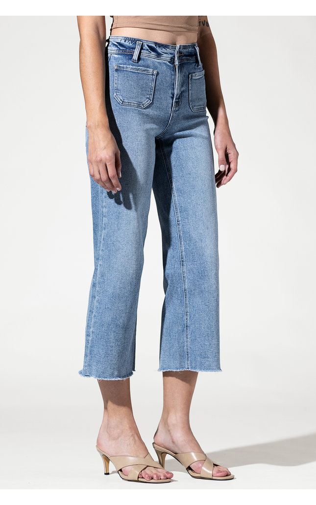 Cropped Wide Leg with Front Pocket