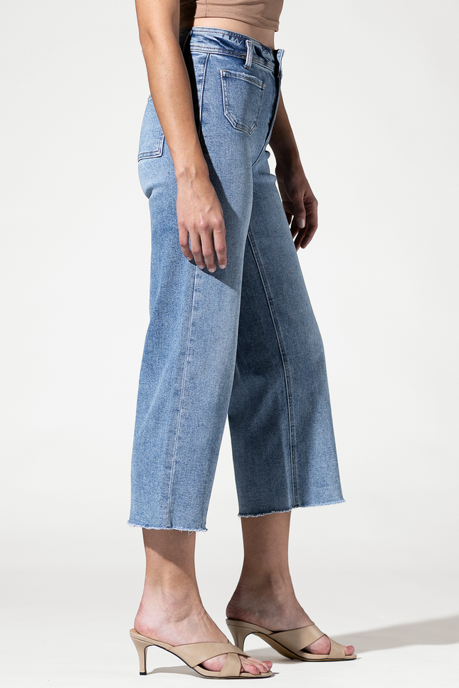 Cropped Wide Leg with Front Pocket