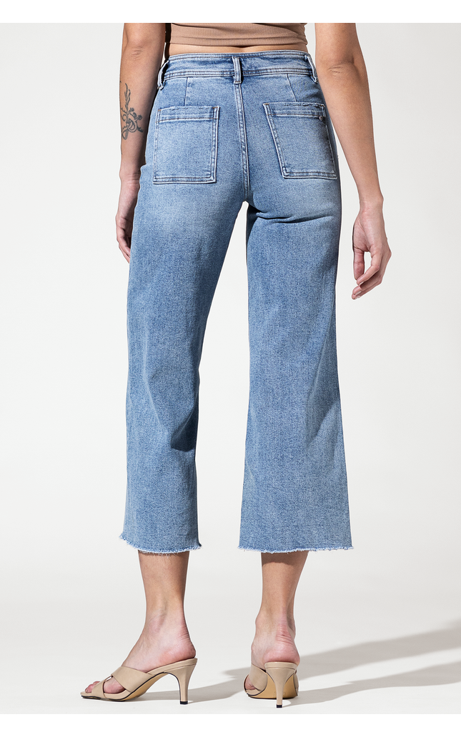 Cropped Wide Leg with Front Pocket