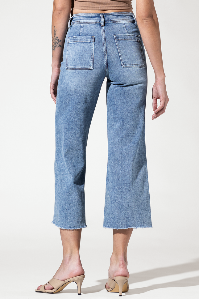 Cropped Wide Leg with Front Pocket
