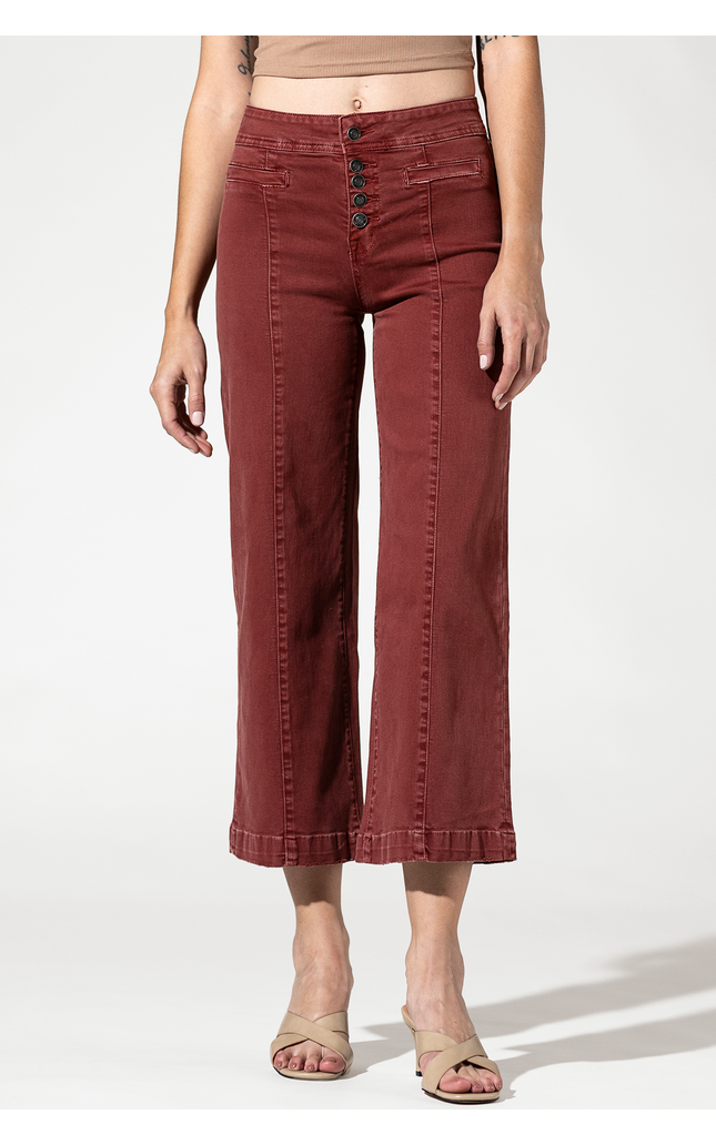 High Rise Crop Wide Leg