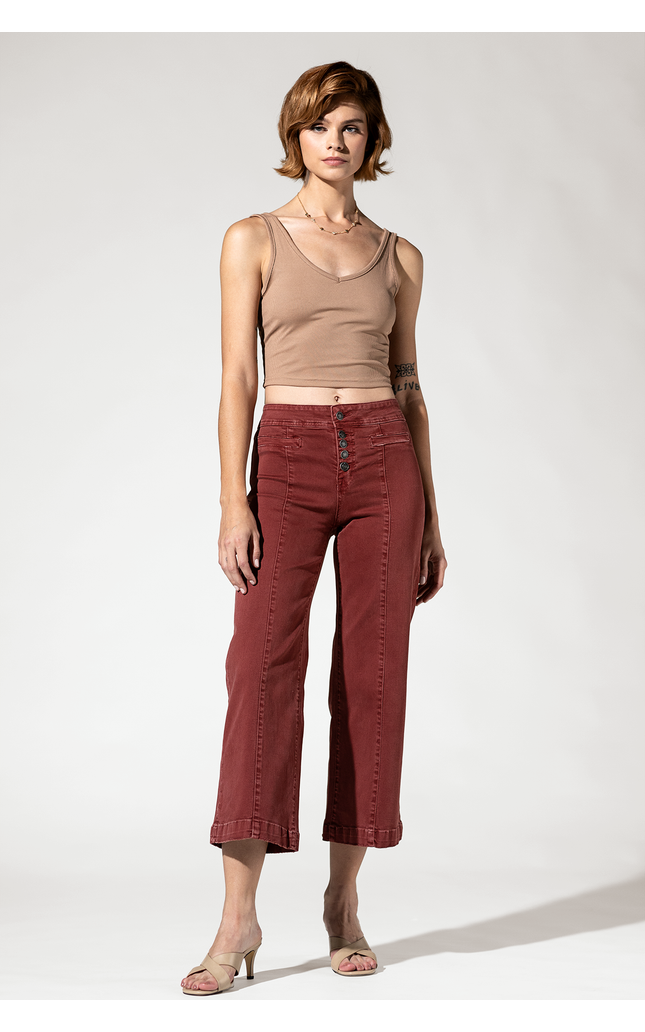 High Rise Crop Wide Leg