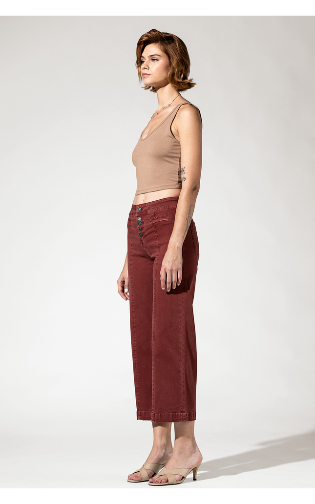High Rise Crop Wide Leg