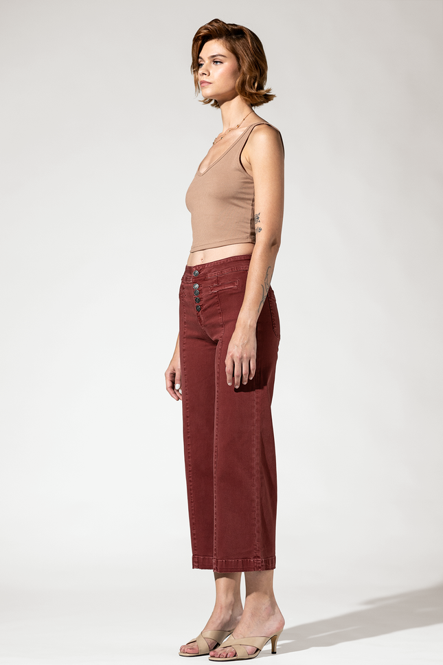 High Rise Crop Wide Leg
