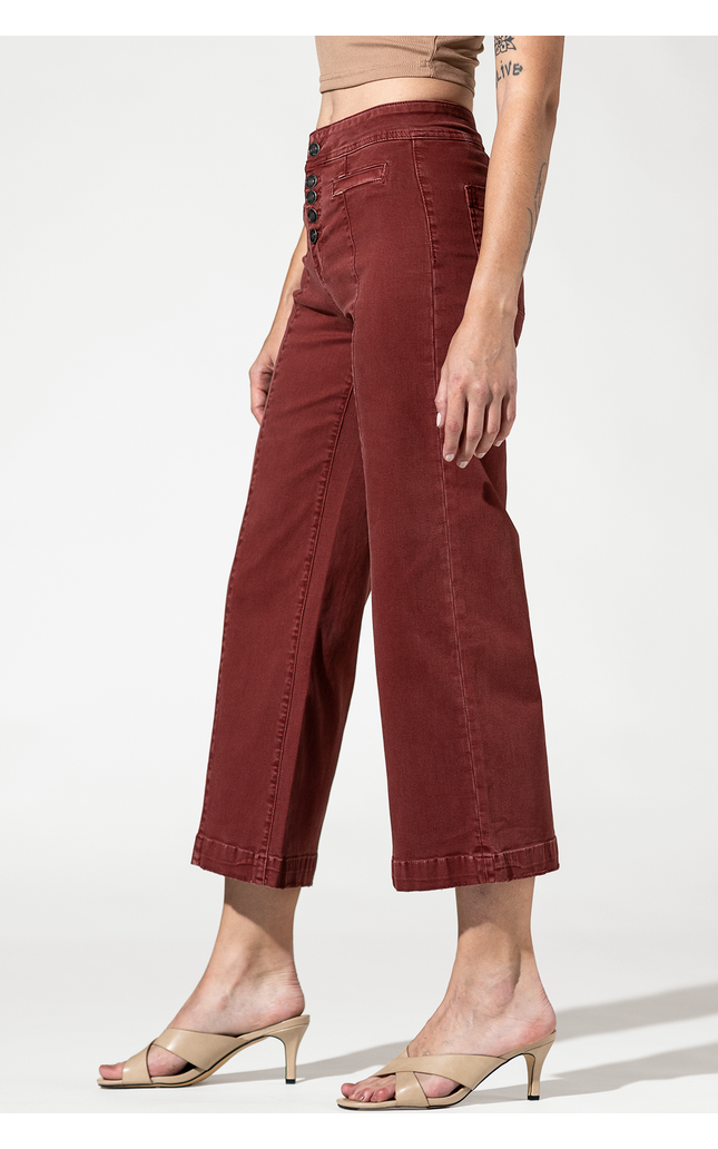High Rise Crop Wide Leg