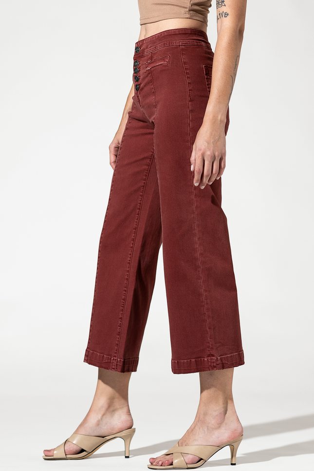 High Rise Crop Wide Leg