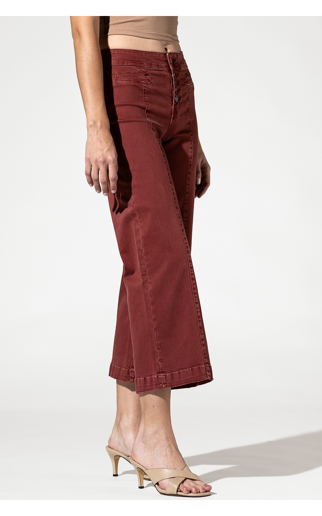 High Rise Crop Wide Leg
