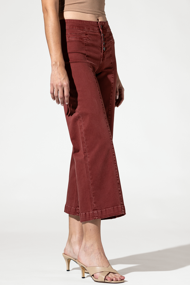 High Rise Crop Wide Leg