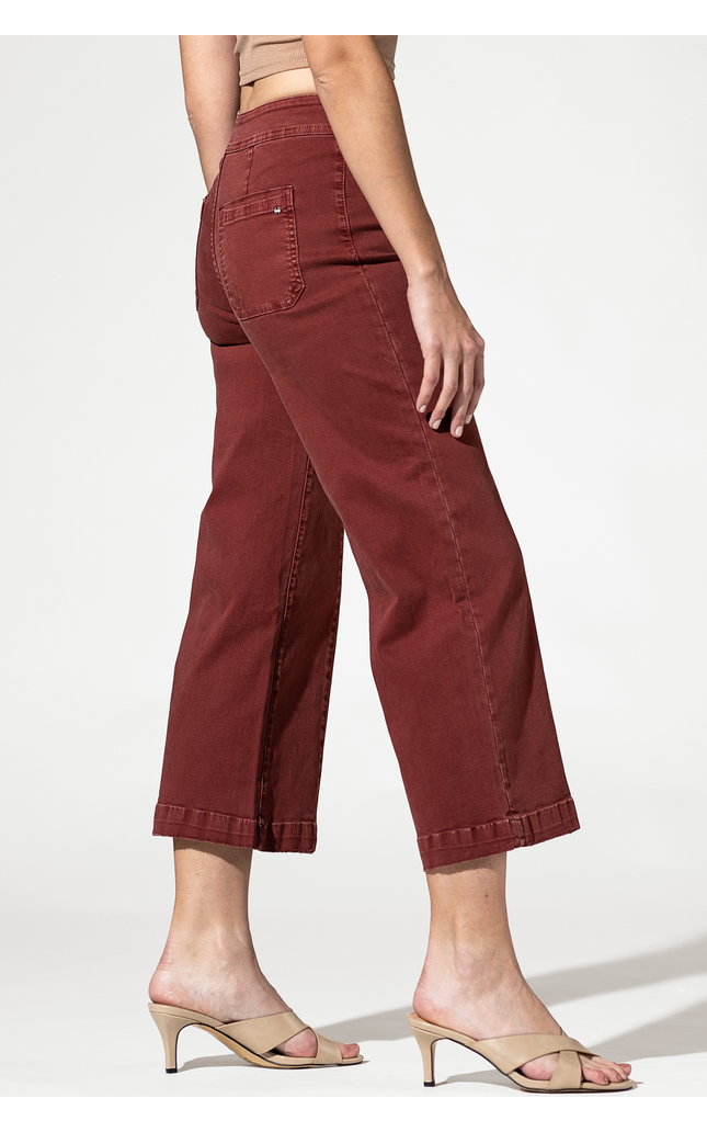 High Rise Crop Wide Leg