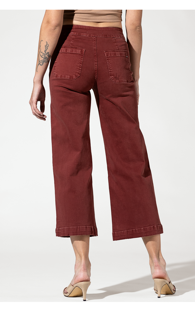 High Rise Crop Wide Leg