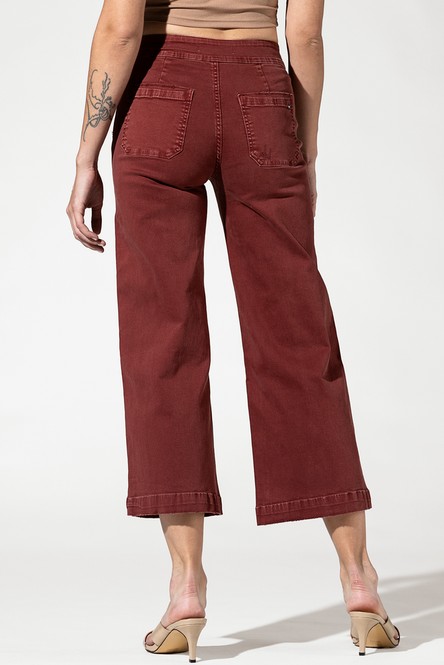 High Rise Crop Wide Leg