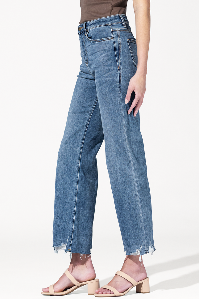 Easy Rider Distressed Barrel Jeans