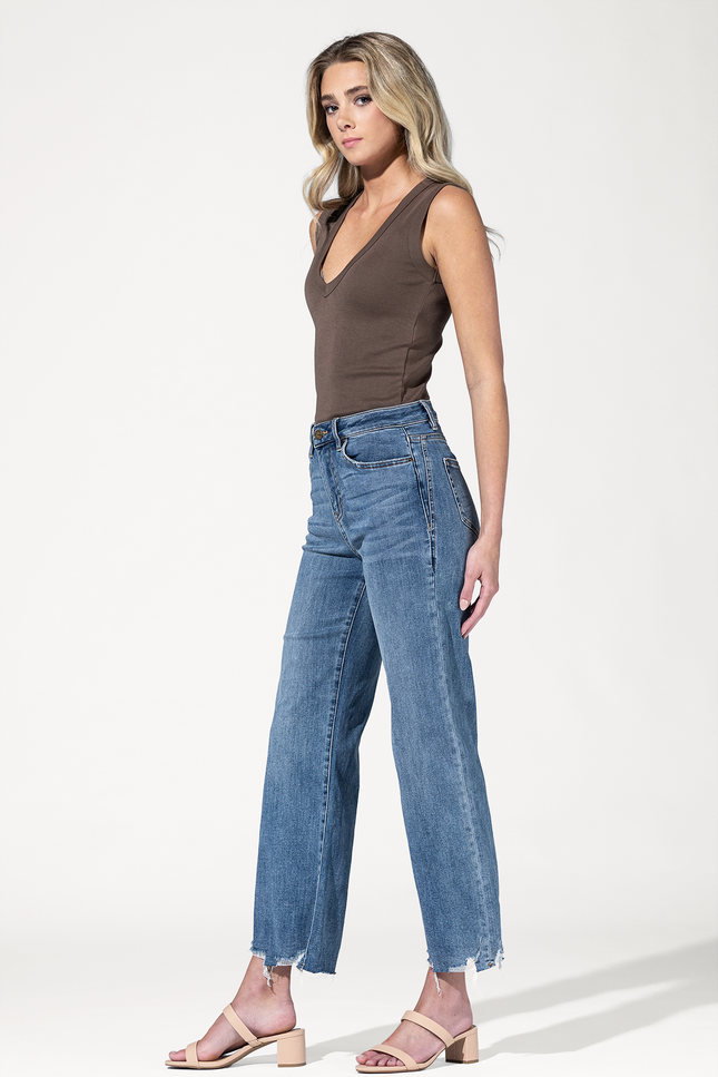 Easy Rider Distressed Barrel Jeans