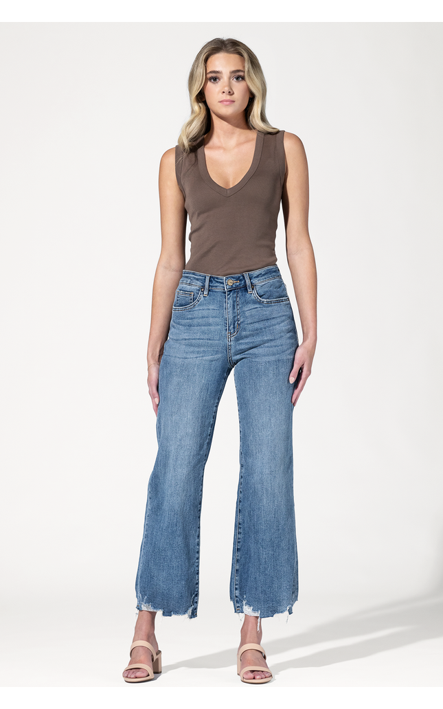 Easy Rider Distressed Barrel Jeans