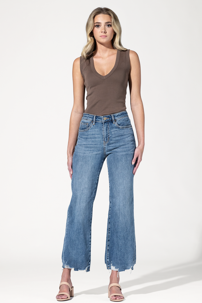 Easy Rider Distressed Barrel Jeans
