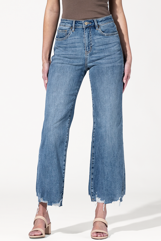 Easy Rider Distressed Barrel Jeans