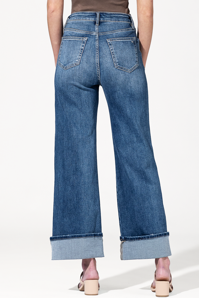 Super High Rise Wide Cuffed Leg Jeans