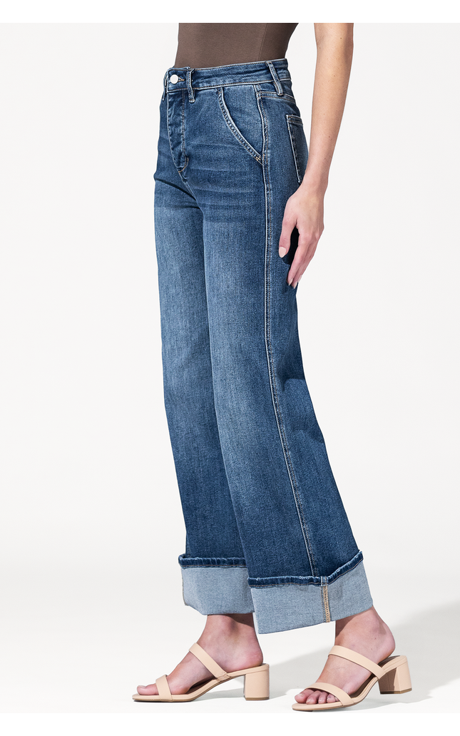 Super High Rise Wide Cuffed Leg Jeans