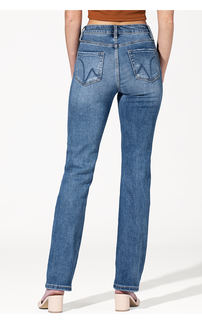 High Rise Slim Straight Leg Jean