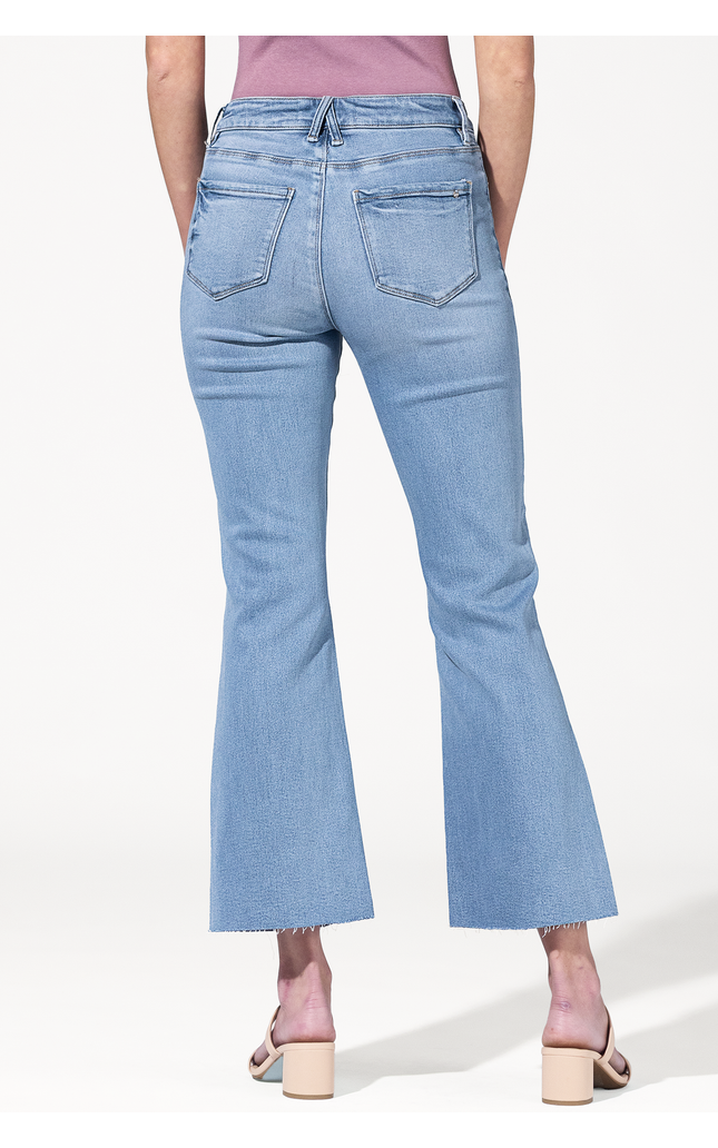High Rise Tummy Tuck Cropped Flare Jeans