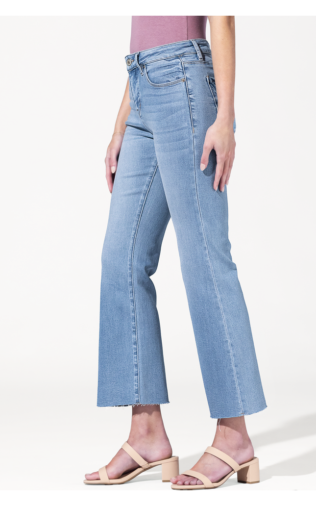 High Rise Tummy Tuck Cropped Flare Jeans