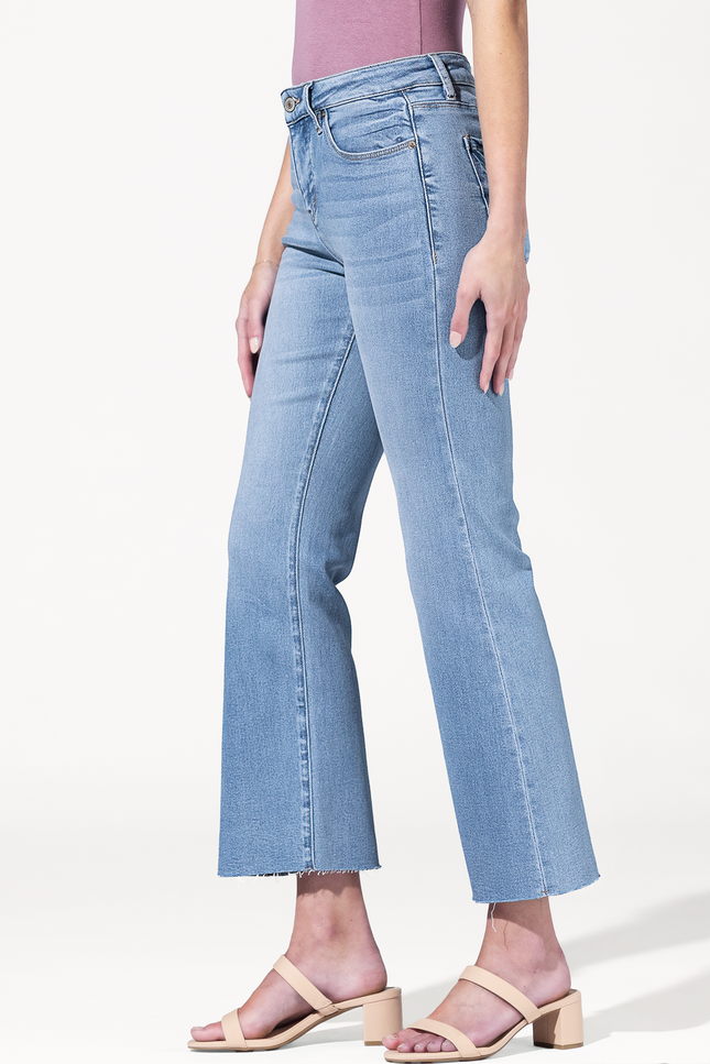 High Rise Tummy Tuck Cropped Flare Jeans